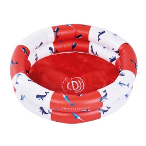 SWIM ESSENTIALS, Swim Essentials Aufblasbarer Pool Red-White Whale 60 cm, Swim Essentials - Baby Pool Red White Whale, One Size, Multicolor