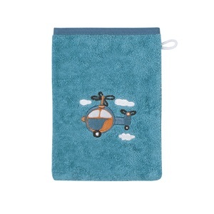 WÖRNER, WÖRNER SÜDFROTTIER Waschhandschuh Hubschrauber blau, 
