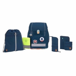 Lässig, LÄSSIG Schulrucksack »Boxy Unique«, LÄSSIG Schulranzen-Set 7-tlg. Boxy Unique navy