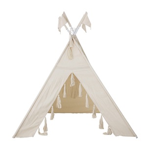 Bloomingville, Bloomingville - Spielzelt TIPI - Textil - crème - 110/110/140 cm, 