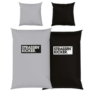 HERDING, HERDING Bettwäsche Strassenkicker grau-schwarz 135 x 200 cm, 