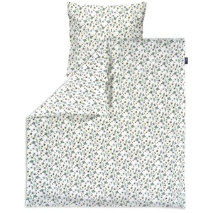 Alvi, Alvi® Bettwäsche Petit Fleurs grün/weiß 80 x 80 cm, 