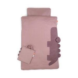 Done by Deer, Done by Deer? Bettwäsche-Set Junior Sleepy 100 x 140 cm Croco Rosa, 