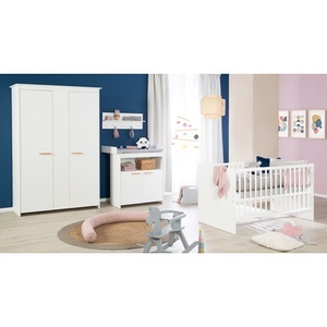 Roba, roba Kinderzimmer Anton 2-türig, roba® Babyzimmer-Komplettset »roba Anton«, (Set, 3 tlg., bestehend aus Kombi-Kinderbett, Kleiderschrank und Wickelkommode)