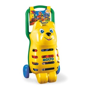 Molto, MOLTO Nachzieh Trolly Bär mit Bausteinen, 