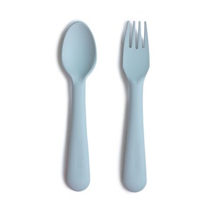 Mushie, mushie Gabel & Löffel, Powder Blue, 