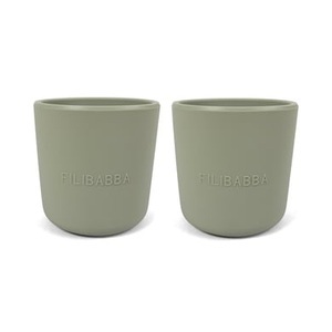 FILIBABBA, Filibabba Silikon Becher 2er-Pack - Grün, 
