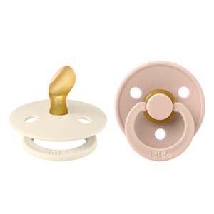 BIBS, BIBS® Schnuller Colour Anatomischer Sauger Ivory & Blush 0-6 Monate, 2 Stk., BIBS Colour Schnuller, Latex, Anatomisch, 0-6 Monate, Ivory/Blush (2 Stk)