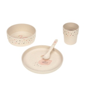 Lässig, LÄSSIG Kindergeschirr-Set »Little Water, Swan«, (Set, 4 tlg.), Kindergeschirr-Set LITTLE WATER SWAN 4-teilig