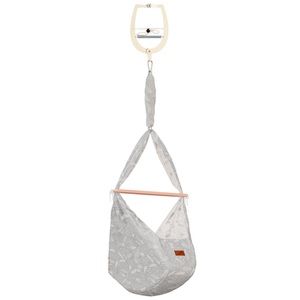 Schmusewolke, SCHMUSEWOLKE Baby Federwiege Dreamcatcher WarmGrey mit Türklammer Beige, 
