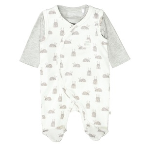 STACCATO, Staccato Strampler+Shirt cream white gemustert, 