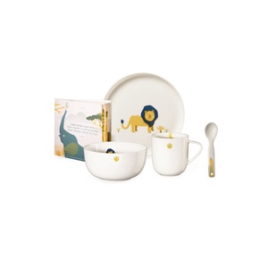 ASA, ASA - Kinder Geschirr-Set KIDS - Keramik - weiss/gelb/blau - 21.5/25.3/10 cm, ASA Selection - Kinder Geschirr-Set KIDS - weiss/gelb/blau - Keramik - 21.5/25.3/10 cm