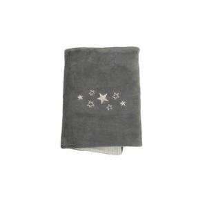 Be Be's Collection, Be Be 's Collection Kuscheldecke Plüsch Sternchen Grau 75 x 100 cm, 