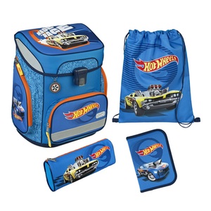Scooli, Scooli Schulthek-Set EasyFit, Hot Wheels, 5-teilig, HWES8255, Scooli Schulranzen »EasyFit, Hot Wheels«, Reflektoren