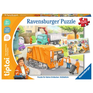 Ravensburger, tiptoi Puzzle für kleine Entdecker: Müllabfuhr, Puzzle tiptoi® PUZZLE FÜR KLEINE ENTDECKER: MÜLLABFUHR 2x12-teilig
