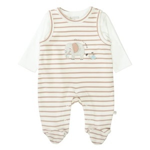 STACCATO, Staccato Strampler+Shirt warm white gestreift, 