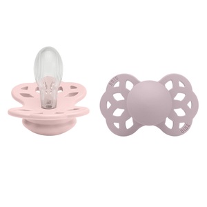 BIBS, BIBS® Schnuller Infinity symmetrischer Sauger 6-18 Monate Blossom/Dusky Lilac 2 Stk., 