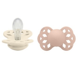 BIBS, BIBS® Schnuller Infinity symmetrischer Sauger 0-6 Monate Ivory & Blush 2 Stk., BIBS Infinity Schnuller, Silicone, Symmetrisch, 0-6 Monate, Ivory/Blush (2 Stk)