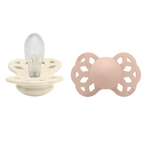 BIBS, BIBS® Schnuller Infinity symmetrischer Sauger 6-18 Monate Ivory & Blush 2 Stk., BIBS Infinity Schnuller, Silicone, Symmetrisch, 6-12 Monate, Ivory/Blush (2 Stk)
