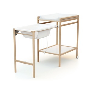 AT4, AT4 Wickeltisch mit Badewanne ESSENTIEL Buche, 