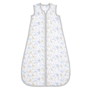 Aden + Anais, Sommer-schlafsack Unisex Multicolor 18-36M, Musselin-Schlafsack NATURAL HISTORY in blau