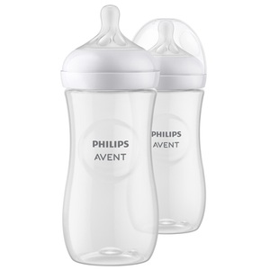 PHILIPS AVENT, Philips Avent Babyflasche SCY906/02 Natural Response 330ml 2 Stück, Philips Avent Natural Response Babyflasche, 330ml, 3M+ (2 Stk)