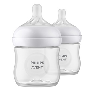 PHILIPS AVENT, Philips Avent Babyflasche SCY900/02 Natural Response 125ml 2 Stück, Philips Avent Natural Response Babyflasche, 125ml, 0M+ (2 Stk)