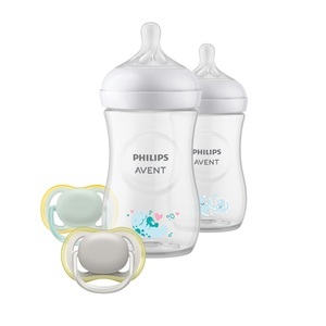 PHILIPS AVENT, Philips Avent Starterset SCD837/11 Natural Response Unterwasserwelt, Philips Avent Natural Response Flaschen-Set mit Unterwasser-Motiven (4-teilig)