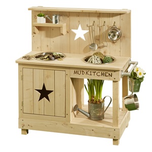 MUDDY BUDDY®, MUDDY BUDDY® Spielküche »Matschküche Star«, BxLxH: 40x80x90 cm, MUDDY BUDDY® Outdoor-Spielküche »Adventurer Star«, Matschküche, natur; FSC® - schützt Wald - weltweit