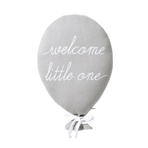 Nordic coast company, Nordic Coast Company Dekokissen Ballon welcome little one grau, 