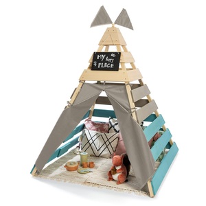 MUDDY BUDDY®, MUDDY BUDDY® Tipi-Zelt »Dreamer«, für Kinder, BxLxH: 135x135x170 cm, MUDDY BUDDY® Spielhaus »Tipi-Zelt Dreamer«, Holzschutz vorbehandelt, BxTxH: 135x135x170 cm