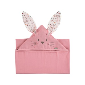 Sterntaler, Sterntaler Kapuzenhandtuch Hase rosa, Kapuzen-Handtuch HASE (80x80) aus Musselin in rosa