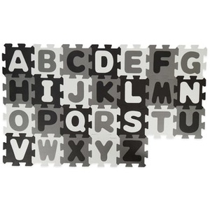bieco, bieco Puzzlematte Buchstaben schwarz weiß, 