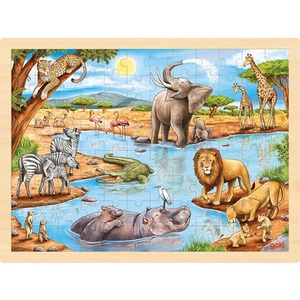 goki, goki Einlegepuzzle afrikanische Savanne, Einlegepuzzle afrikanische Savanne 96 Teile