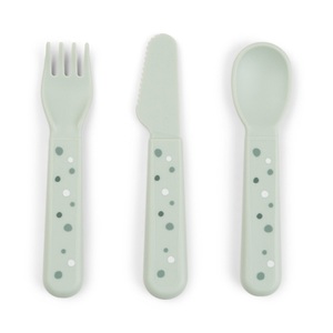 Done by Deer, Done by Deer? Kinderbesteck Set Foodie Happy dots Rosa, Done by Deer - Besteck-Set, One Size, Grün