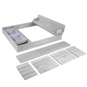 Roba, roba® Sandkasten »Outdoor+«, wetterfestes Massivholz, mit aufklappbarer Sitzbank und 2 Spielwannen, roba® Sandkasten »Outdoor+«, wetterfestes Massivholz, mit aufklappbarer Sitzbank und 2 Spielwannen