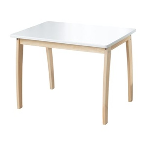 Roba, Kindertisch 76 x 52 cm (Farbe: weiß), roba® Kindertisch »mit farbig lackierter Tischplatte, weiss«