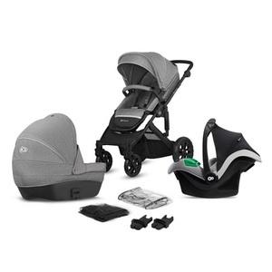 Kinderkraft, Kinderkraft Kinderwagen Prime Lite 3 in 1 Mink Pro Grey, 