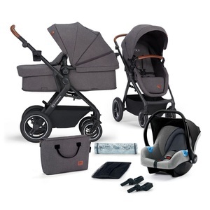 Kinderkraft, Kinderkraft Kinderwagen B Tour 3 in 1 Mink Pro Dark Grey, 