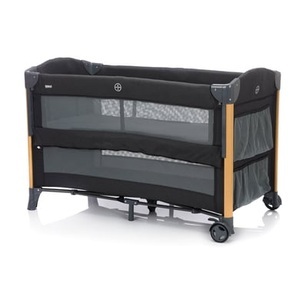 Fillikid, fillikid Reisebeistellbett Holzoptik grau melange, 