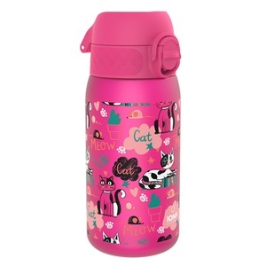 ion8, ion8 Kindertrinkflasche auslaufsicher 350 ml Katzen / pink, 