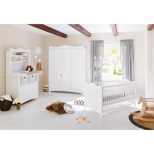 Pinolino, Pinolino Kinderzimmer Florentina 3 türig,breite Kommode, Regalaufsatz und Bett 60 x 120 cm, 