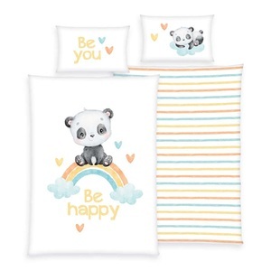 Baby Best, Baby Best Babybettwäsche »Regenbogen Panda«, (2 tlg.), mit liebevollem Motiv, Baby Best Babybettwäsche »Regenbogen Panda«, mit liebevollem Motiv
