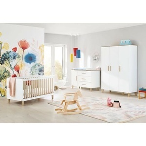 Pinolino, Pinolino Kinderzimmer Lumi 3-türig extrabreit mit Bett 60 x 120 cm, 