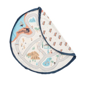 Play & Go, Play & Go 2in1 Spielmatte und Spielzeugsack L.A. ROADMAP (Ø140) in blau/bunt, Play&Go - Spielsack, L.A. Roadmap Spielzeugsack, One Size, Multicolor