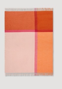 hessnatur, Decke Dalai aus Merinowolle - orange Grösse130x180 cm, 