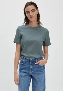hessnatur, Damen T-Shirt aus Bio-Baumwolle - blau Grösse34, hessnatur Damen Heavy T-Shirt Relaxed aus Bio-Baumwolle - grün Grösse34