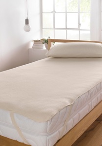 hessnatur, Moltonauflage aus Bio-Baumwolle - naturfarben Grösse100x200cm, hessnatur Moltonauflage aus Bio-Baumwolle - naturfarben Grösse100x200 cm