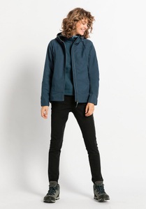 hessnatur, Damen-Outdoor Nature Shell Jacke Dense Cotton - blau Grösse36, 