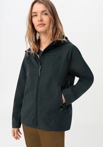 hessnatur, Damen-Outdoor Nature Shell Jacke Dense Cotton - grau Grösse44, 